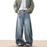 GETADME Wide Leg Denim Pants Male Loose Cowboy Mopping Trousers Baggy Men's Jeans Fashion Handsome Washed Streetwear Casual