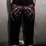 GETADME Dark Y2K Unisex Streetwear Jogger Pants Men Women Casual Loose Fit Drawstring Workout Gym Trousers Wide Leg Fitness Fashion