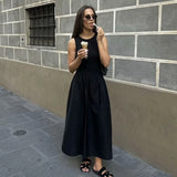 GETADME Dresses Summer Women's 2025 New Chic Slim Simple Elegant Holiday Dress Street Women's Comfortable Youth Dress
