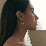 GETADME Geometric Contrast Color Splicing Earrings Simple Irregular Alloy Drop Earring For Women Fashion Jewelry Women’s Gift Accessorie