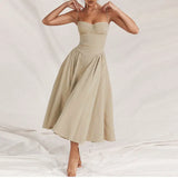 GETADME 2025 Summer Sexy Spaghetti Strap Long Dresses Slim French Vintage Elegantes Style Suspender Party Dress Vestidos Robes Longues