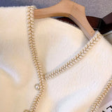 GETADME Women's Clothing Temperament Knitted Vest Cardigan Autumn/Winter Elegant Pockets Sweater Lady Basic V-neck All-match Button Tops
