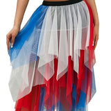 GETADME Tassels Women Skirts Irregular Hem Multi-Layered Ruffles Lace Ruffles Patchwork Sweet Skirts Sexy High Waist Y2k Party Clubwear