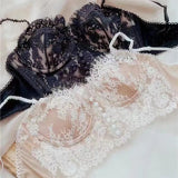 GETADME Sexy lace French new strappy bra, backless underwear, women's retro thin vest bra