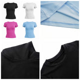 GETADME Woman Clothing Short Sleeve T-shirt Slim Fit Tops Female O-Neck Knitted Sheath Tee Shirt Street Wear Sex Sporty 2025 Y2K New2410