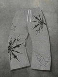 GETADME American Street Thorn Star Print Dark Style Trendy Brand Loose Straight Tube Unisex Slimming New Street Style Pants