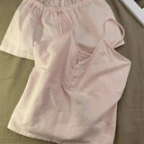 GETADME 2025 New Cotton Sleepwear Women's Summer Short Sleeved Shorts Cute Women's Home Clothing Set Женская Пижама