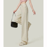 GETADME 2026 Girls High Waist Straight Leg Jeans Female Chic Printed Designer Pants Women Korean Casual Fashion Denim Trousers