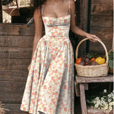 GETADME 2025 Summer Sexy Spaghetti Strap Long Dresses Slim French Vintage Elegantes Style Suspender Party Dress Vestidos Robes Longues