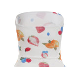 GETADME Fashion Chic Fruit Print Women Strap Tops Summer Simple Causal Cute Sweet Y2k Basic Blouses