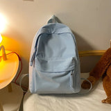 GETADME Waterproof Nylon Backpack for Women Simple Solid Color Bookbag Travel Backpack for Student Girls School Bag Female Shoulder Bags