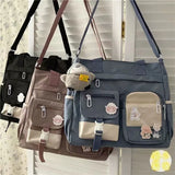 GETADME Nylon Waterproof Canvas Women Handbags Shoulder Bag Japanese Ladies Messenger Bag Student School Crossbody Bags for Girl Satchel