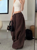 GETADME 2026 Summer Pattern Embroidered Parachute Sweatpants Y2k American Women's Loose Pleated Hip Hop Loose Wide Leg Jogger Pants