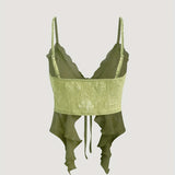 GETADME Summer Y2k Clothes Sexy Crop Tops Women's Corset Lace Bandage T-shirt Camisole Woman Sling Tank Top Fashion Sleeveless Waistcoat