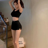 Getadme 캐주얼 블루 데님 반바지 여성 섹시 하이웨이스트 버튼 포켓 슬림핏 반바지 여름 해변 스트리트웨어 청바지 반바지