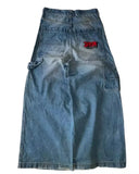 GETADME American Fashion Hip Hop Joker Oversized Jeans Women Street Y2K New Clearance Spot Hot Mopping Wide-leg Pants Unisex Loose Jeans