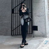 GETADME 여성용 가을 스퀘어 칼라 풀오버 드레스 하이웨이스트 피쉬테일 긴소매 프린트 힙 허깅 가운