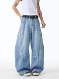 GETADME Men's Baggy Jeans Unisex Y2K Trendy Casual Wide Leg Denim Pants High Street Oversize Trousers American Style Streetwear Fashion