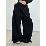 Grey Sweatpants Women Baggy  Korean Style Oversize Wide Leg Sports Pants Autumn Trouser Casual Vintage Harajuku Fashion