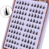 GETADME DIY Self-Adhesive Cluster Lashes 10 Rows/Box, Glue-Free Manga Style Sectioned Eyelashes Natural Look