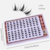 GETADME DIY Self-Adhesive Cluster Lashes 10 Rows/Box, Glue-Free Manga Style Sectioned Eyelashes Natural Look