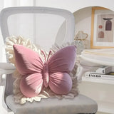 GETADME Cute Princess Butterfly Office Pillow Living Room Bow Bedroom Car Sofa Cushion Home New Pillow Room Home Garden Decor