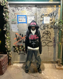 GETADME Gothic Retro Letter Print Picture Hip Hop Hoodie for Men's Clothing Y2k Harajuku Vintage Long Sleeves Loose Hoodies Sweatshirts