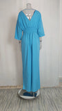 GETADME Elegant Deep V Neck Fashion Women Jumpsuit Bat Sleeves High Waist Wide-leg Loose Commuting Party Club Romper 2025