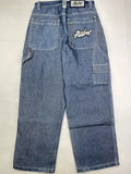 GETADME American Y2K 2025 New Baggy Wide Leg Black Jeans Overszied Women Street Casual Joker Denim Pants Couple Jeans Vintage Streetwear