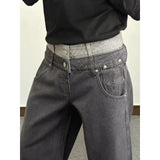 GETADME Men's Jeans Man Pants Loose Fit Black Wide Leg High Street Denim Relaxed Straight Casual Spring Slouchy Trousers