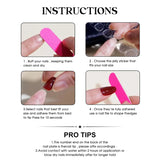 GETADME 24Pcs False Nails Pink Brown Polka Dot Lace Lace French Press on False Nails Bow Pearl Wearable Manicure Tips Art Fake Nails