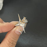 GETADME Y2K Crystal Rings Kpop Heart Adjustable Ring Irregular Geometry Punk Vintage Rings Set for Women Girls New Fashion Jewelry