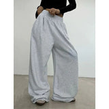 Grey Sweatpants Women Baggy  Korean Style Oversize Wide Leg Sports Pants Autumn Trouser Casual Vintage Harajuku Fashion