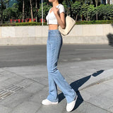 Getadme-Women Spring Outfits Flare Jeans High Waist Flt Skinny Jean Femee Pants Hot Elastic Fashion Korean Y2K Denim Pant Trousers 4 Color