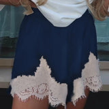 GETADME Women Y2k Slik Lace Trim Shorts Stain Pajama Micro Mini Slip Boxer Shorts Low Rise Lounge Pj Bottoms Pettipants Streetwear