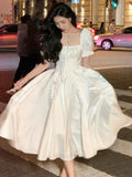 Getadme Elegant Evening Party Dress Women 2024 Spring Summer Prom Robe Vestidos Korean A-line Princess Romantic Graduation Dresses New