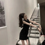 GETADME 2025 summer new casual comfort high-end light luxury socialite small dress dress temperament white vest dress