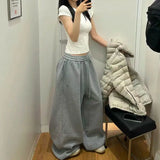 GETADME Vintage Sweatpants Women Clothes Street Hip Hop Fashion Wide Leg Pants Women Casual Loose Joggers Women Trousers