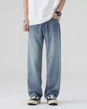 GETADME Men's Denim Pants Vintage Washing Wide Leg Loose Jeans Casual Straight American Style  Street Men Trousers Four Seasons New 2026