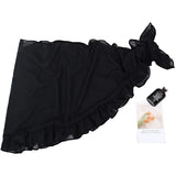 GETADME Mini Ruffle Skirts Women Cover Up Dress Beach Wrap Short Sarongs Bikini Candy Color Bathing Skirt Women Swimsuit Beachwear
