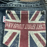 GETADME Britain Harajuku Women Rider Motorcycle Hot melt Printing Shorts Retro Hot Girl Sexy Washed Denim Shorts Low Waist Mini Skirts