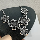 Getadme Bohemian Accessories Patchwork Flowers Pendant Necklaces Korean Fashion Necklace Women Punk Jewelry Vintage Choker