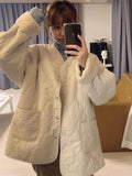 Getadme-Womens Winter Clothing Jackets Warm Quilted Coat Korean Fashion Casual Fleecing Cotton-padded Clothes New in Outerwears