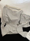 GETADME Striped Sleepwear Women Pajama Shorts Sets Long Sleeve Piiama Casual 2 Pieces Night Wears Summer Korean Casual Home Suit 2025