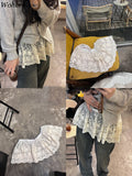 GETADME Lace Embroidery Flower Skirt Women High Waist Hollow Out Jupe Fashion New Saia A-line Y2k Mini Skirts 2025 Faldas Mujer De Moda