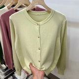 GETADME Autumn Winter Long Sleeve Sweaters Women Cardigans O-Neck Knitted Women Sweater Women Tops Knitwear Clothing Fashion JJ01