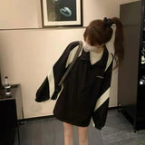 Getadme Windbreaker Jackets Harajuku Oversized Streetwear Black Trench Jacket Couple Clothes Korean Fashion College Coats New