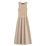 GETADME Dresses Summer Women's 2025 New Chic Slim Simple Elegant Holiday Dress Street Women's Comfortable Youth Dress
