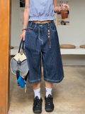 GETADME Women's Light Blue Calf Length Cargo Jeans Harajuku Y2k Baggy Denim Trousers Japanese 2000s Oversize Jean Pants Vintage Clothes