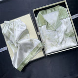 GETADME 여성용 2개 세트 귀여운 프린트 반팔 버튼 탑 및 반바지 핑크색 잠옷 부드럽고 편안한 홈웨어 캐주얼 라운지웨어 파자마 세트